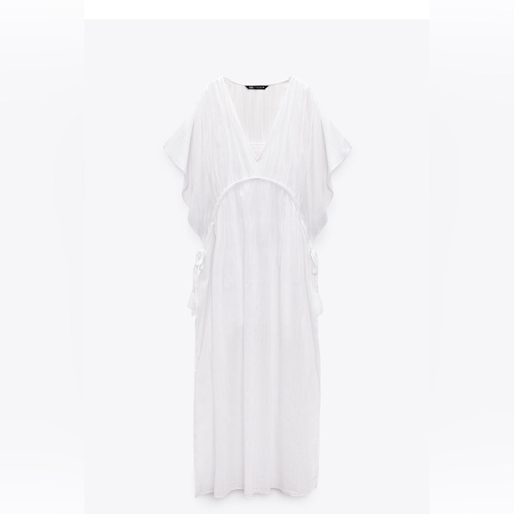 New white Zara beach dress , medium